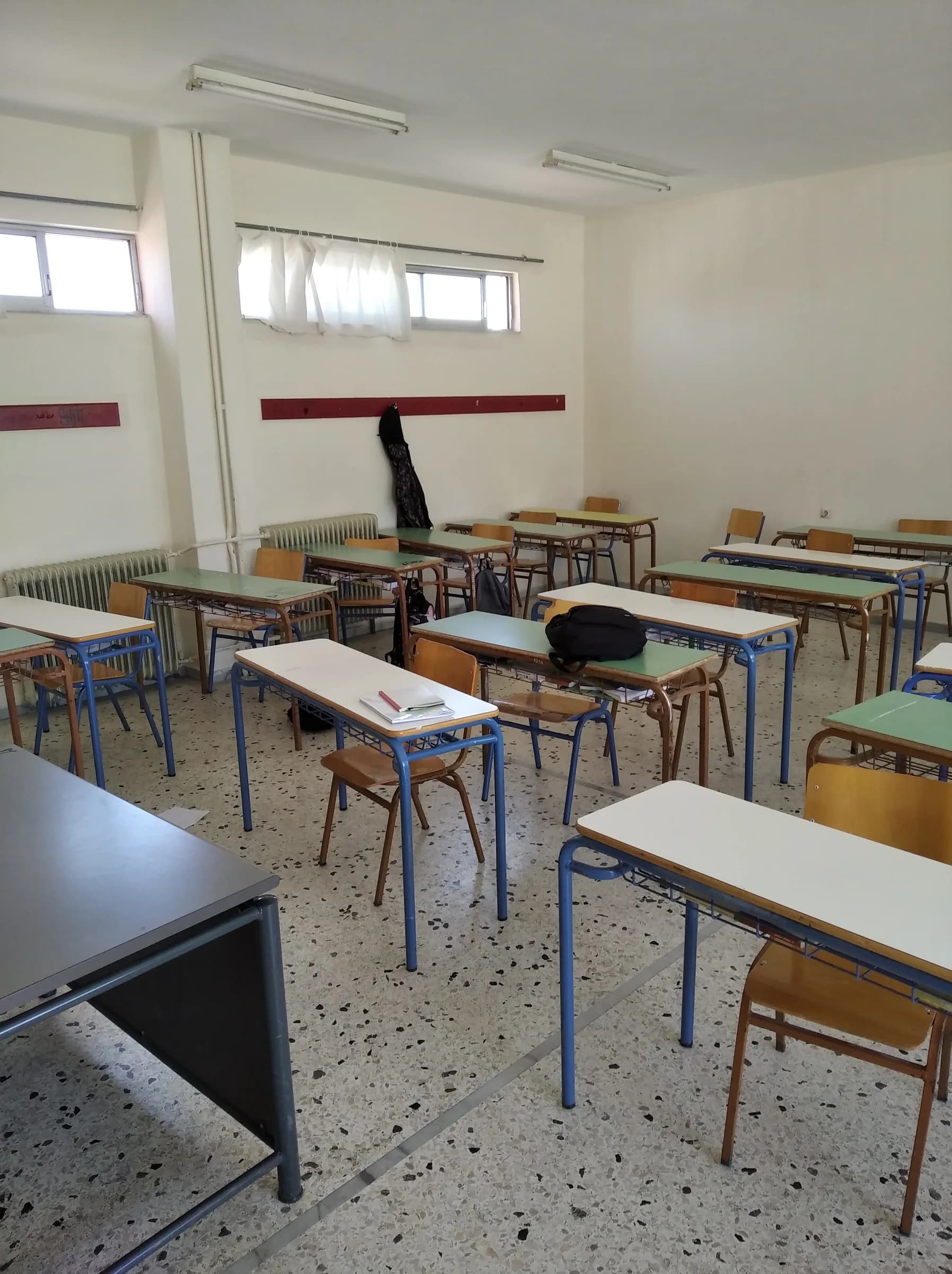 Αίθουσα διδασκαλίας σε ελληνικό σχολείο